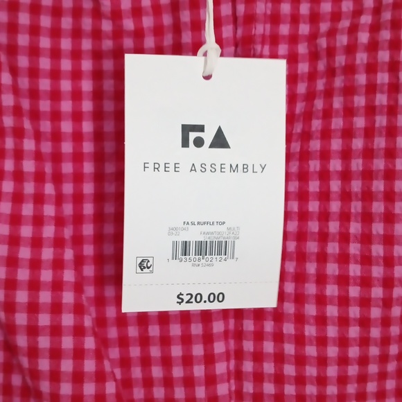 Free Assembly Red And Pink Top - Picture 4 of 4